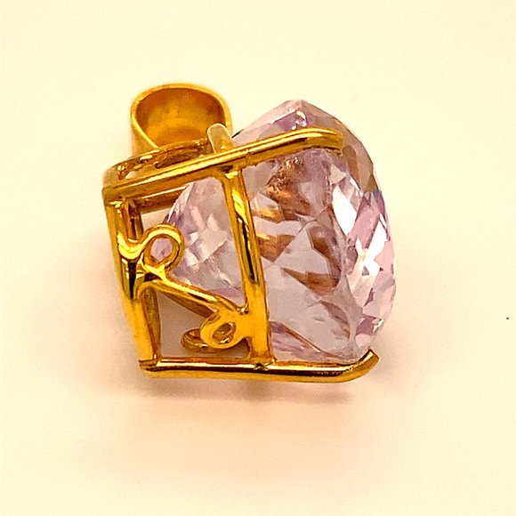 Pink Kunzite 17.91ct Solid 18K Yellow Gold Pendant - Picture 4 of 9